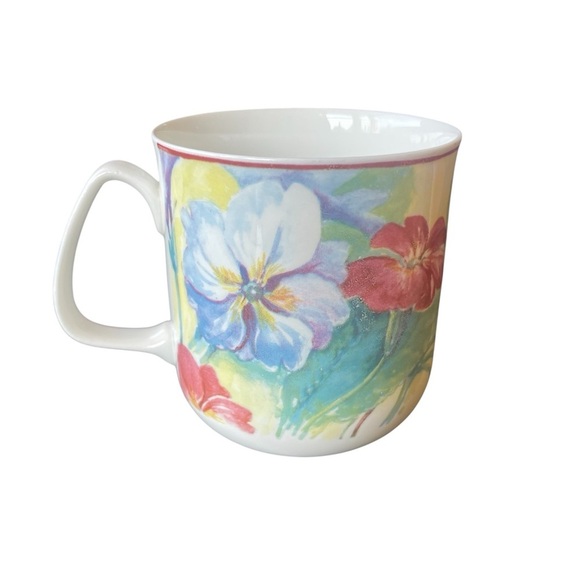 Rose of England Fine Bone China Floral Pansies Coffee Tea Mug Ann Anderson - Picture 2 of 7